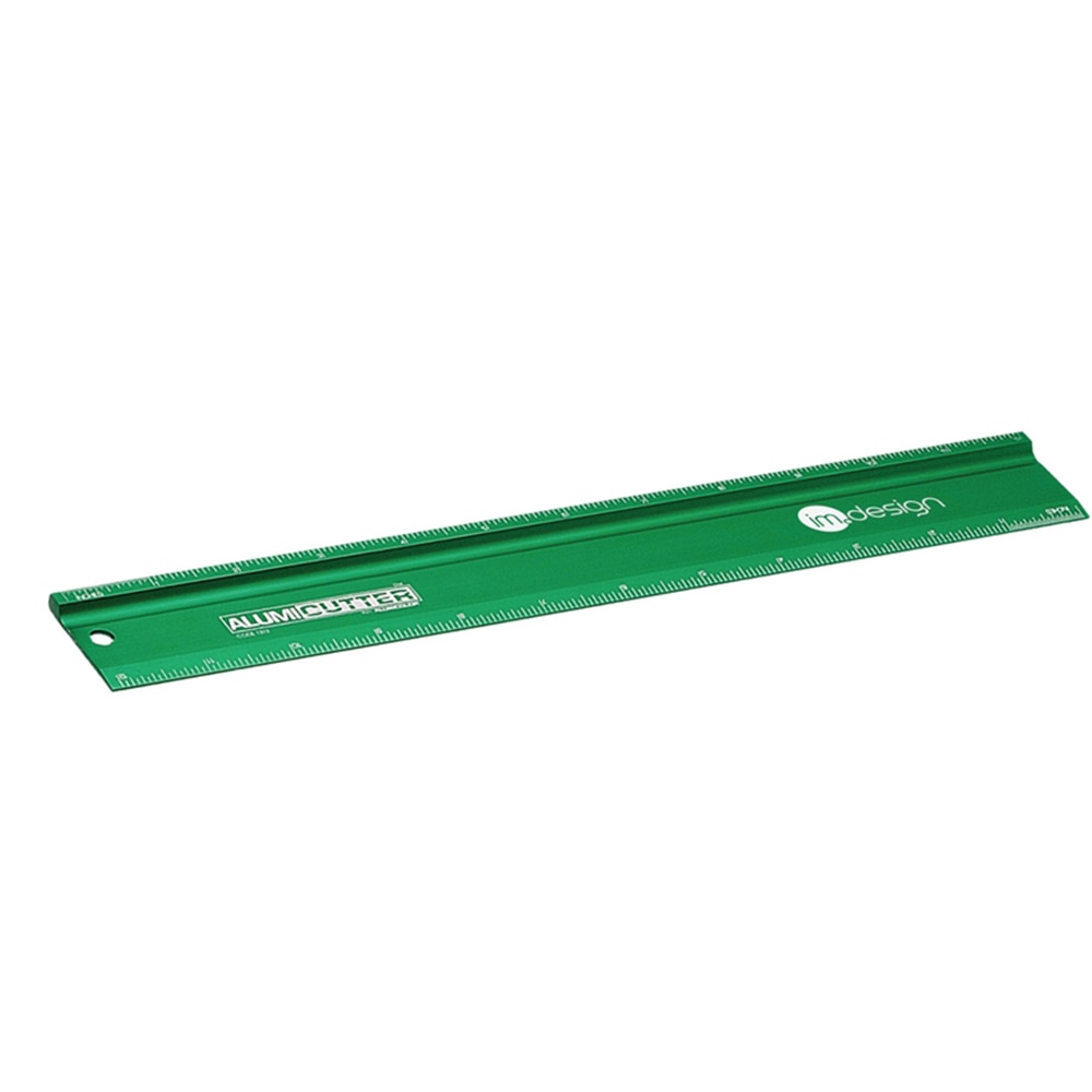 Alumicolor, Alumicutter, Cutting Edge, Ruler, 12", Green